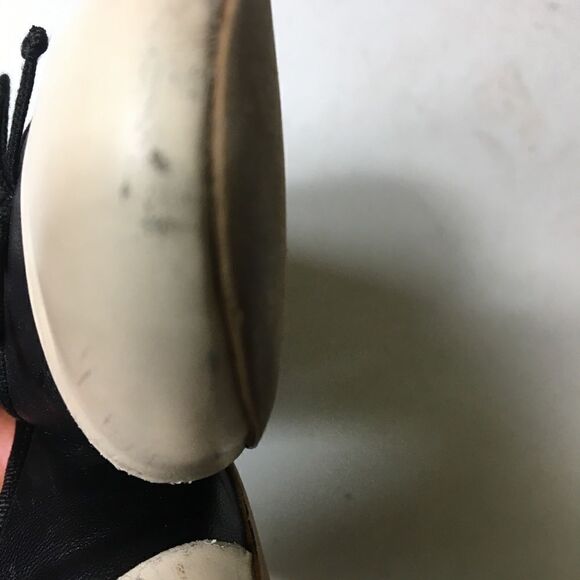 J Crew  flats ballet shoes black &cream size 10 - Picture 8 of 11